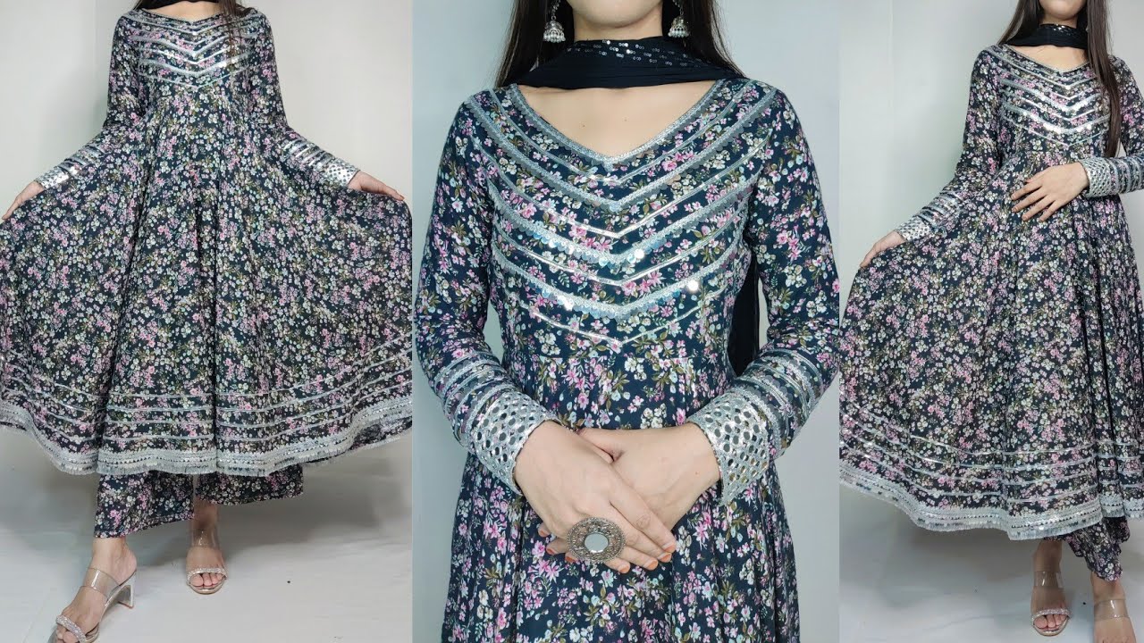 12 kali Anarkali dress only in 2.5 mtr. | Silk dress design, Anarkali  dress, Long skirts for women